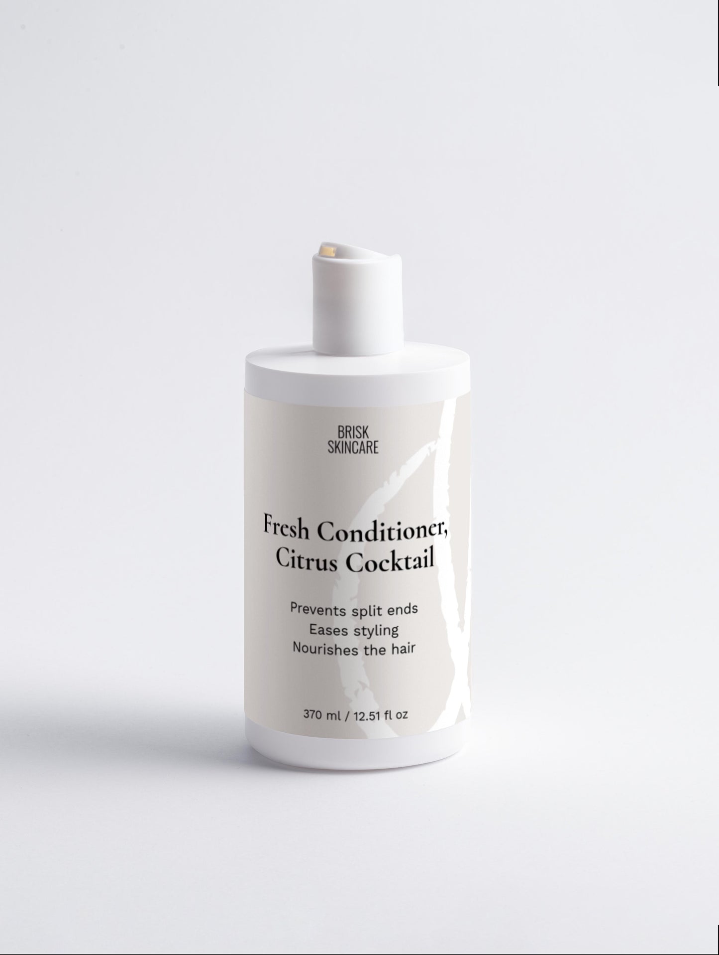 A white bottle of Fresh Conditioner, Citrus Cocktail by Dux Ducis, designed for nourishing hair ends and preventing split ends.